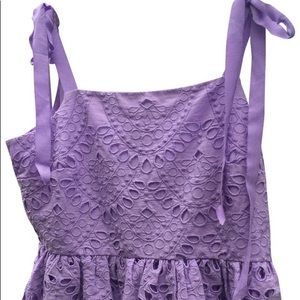 J. Crew lavender eyelet tank